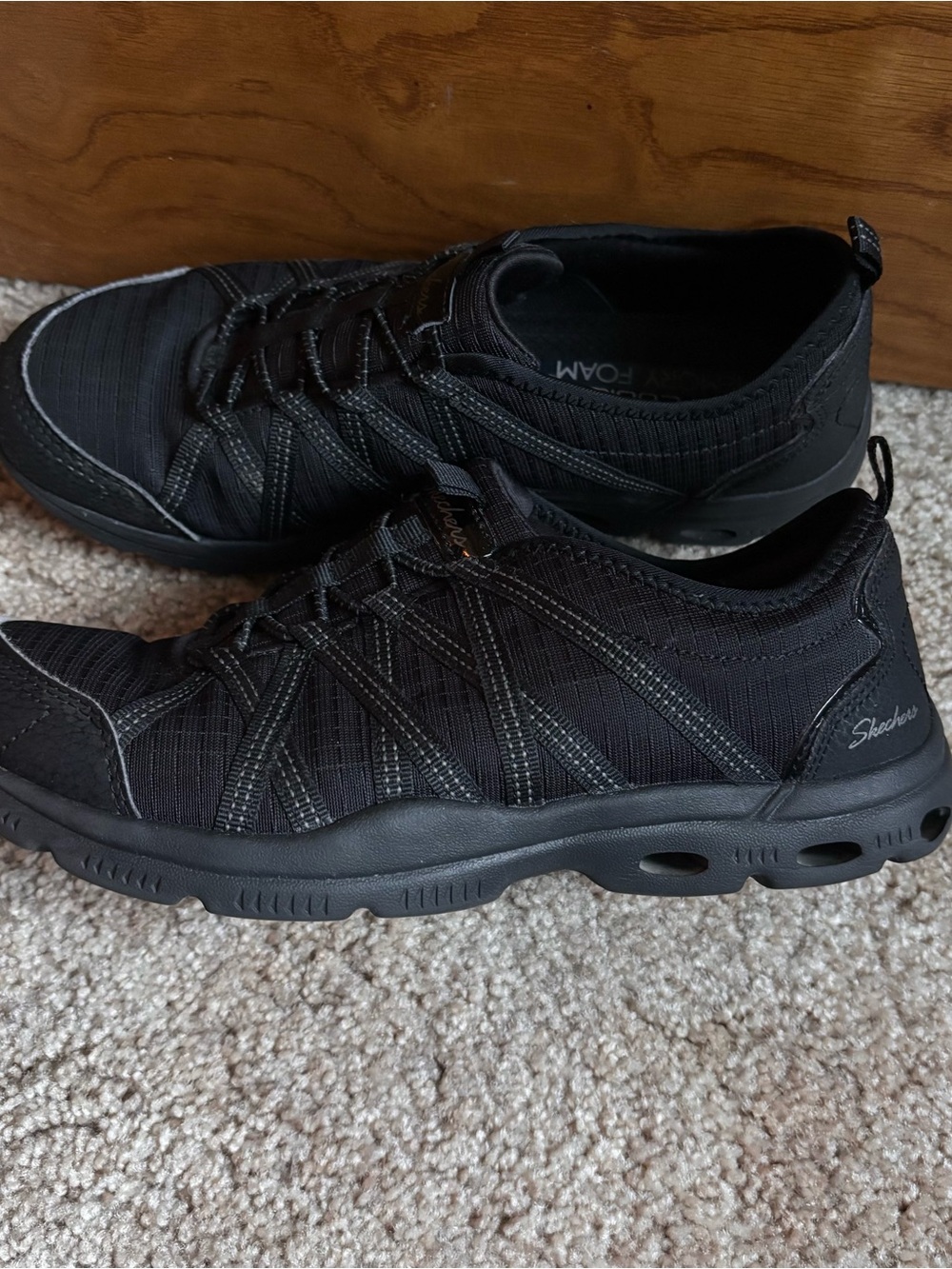 Skechers Black Athletic Slip-On Sneakers